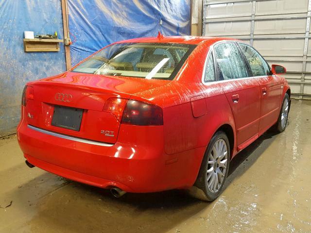 WAUDF78E68A133146 - 2008 AUDI A4 2.0T QU RED photo 4