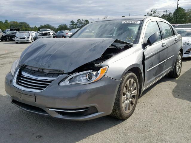 1C3CCBAB1CN271600 - 2012 CHRYSLER 200 LX GRAY photo 2