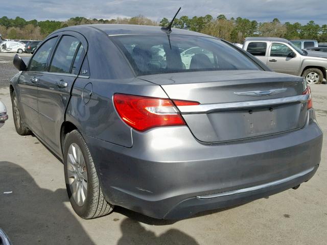 1C3CCBAB1CN271600 - 2012 CHRYSLER 200 LX GRAY photo 3