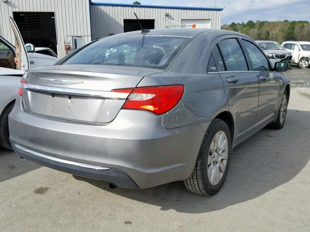 1C3CCBAB1CN271600 - 2012 CHRYSLER 200 LX GRAY photo 4