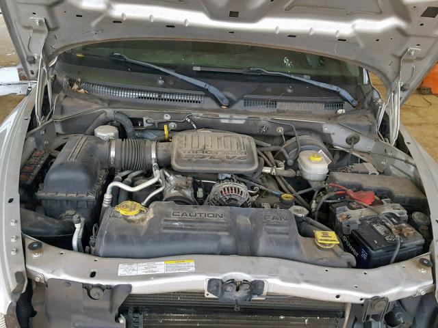 1D7GL12K44S747966 - 2004 DODGE DAKOTA SXT SILVER photo 7