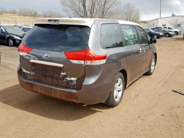 5TDZK3DC7DS289579 - 2013 TOYOTA SIENNA CREAM photo 4