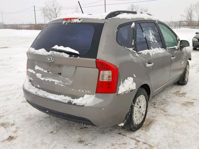 KNAHH8C67A7314552 - 2010 KIA RONDO EX GRAY photo 4