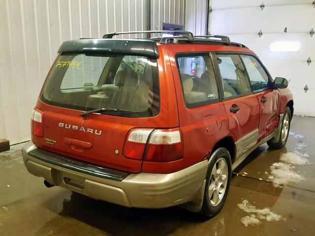 JF1SF65551G719449 - 2001 SUBARU FORESTER S RED photo 4