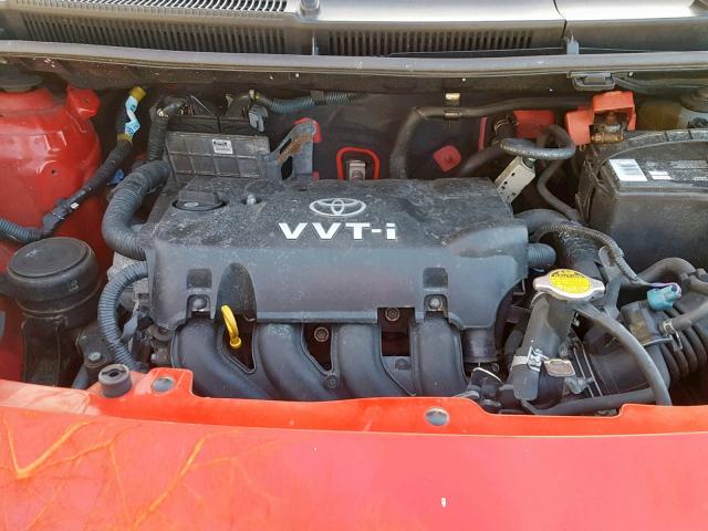 JTDJT923585189153 - 2008 TOYOTA YARIS RED photo 7