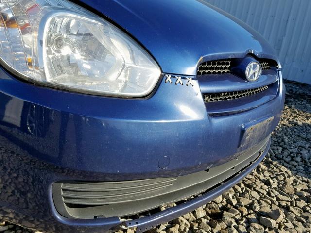 KMHCM3AC7AU163486 - 2010 HYUNDAI ACCENT BLU BLUE photo 9