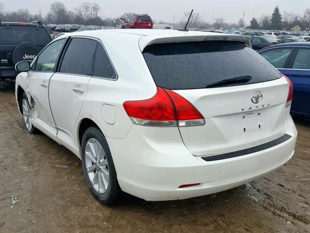 4T3ZA3BB3BU054735 - 2011 TOYOTA VENZA BASE WHITE photo 3