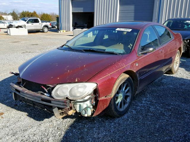 2C3HE66G8YH432939 - 2000 CHRYSLER 300M MAROON photo 2