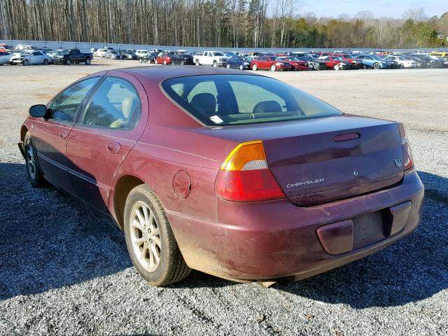 2C3HE66G8YH432939 - 2000 CHRYSLER 300M MAROON photo 3