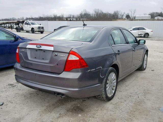 3FADP0L3XAR334448 - 2010 FORD FUSION HYB GRAY photo 4