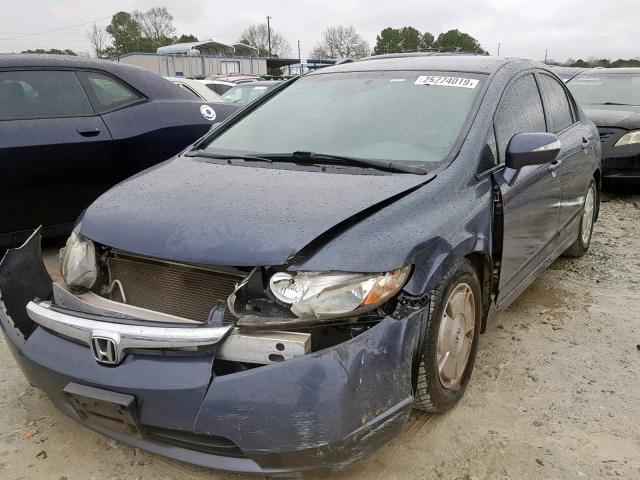 JHMFA36238S026320 - 2008 HONDA CIVIC HYBR BLUE photo 2