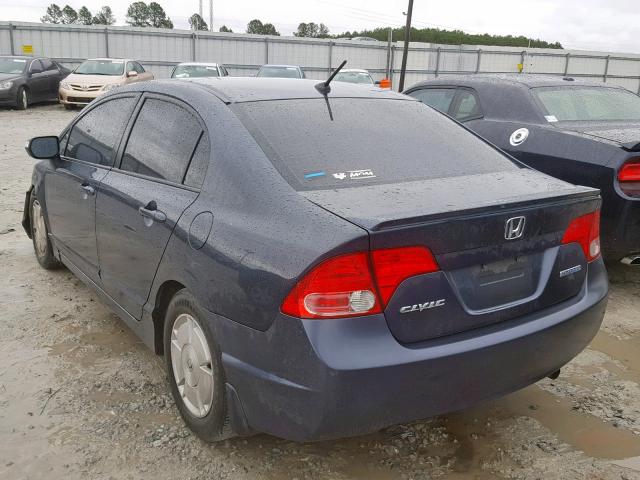 JHMFA36238S026320 - 2008 HONDA CIVIC HYBR BLUE photo 3