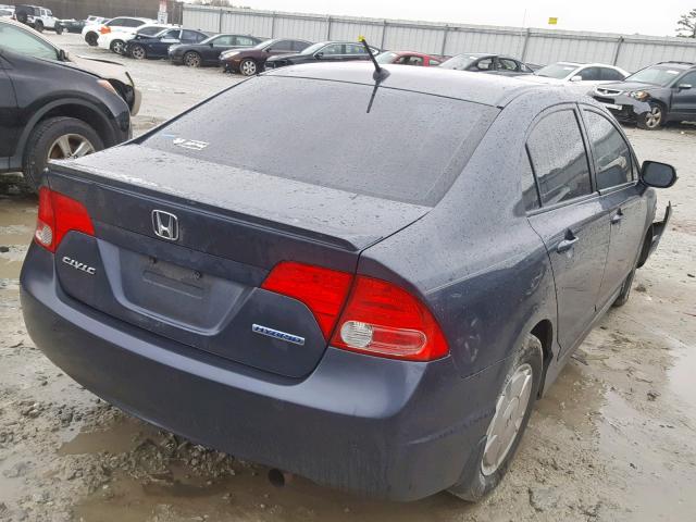 JHMFA36238S026320 - 2008 HONDA CIVIC HYBR BLUE photo 4