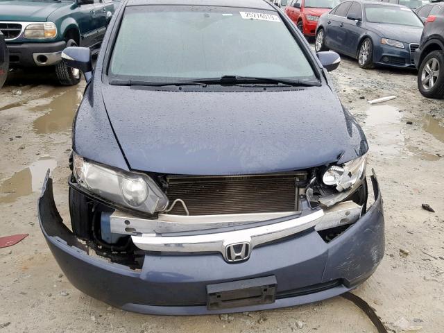 JHMFA36238S026320 - 2008 HONDA CIVIC HYBR BLUE photo 9