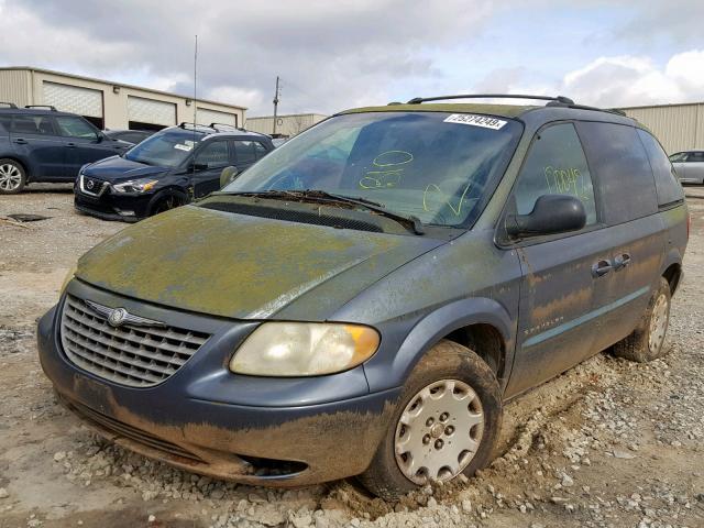 1C4GJ453X1B156591 - 2001 CHRYSLER VOYAGER LX BLUE photo 2