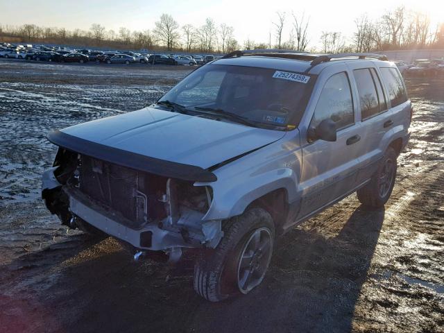 1J4GW48S64C181596 - 2004 JEEP GRAND CHER GRAY photo 2