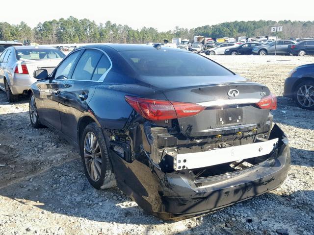 JN1EV7AP5JM357389 - 2018 INFINITI Q50 LUXE BLACK photo 3