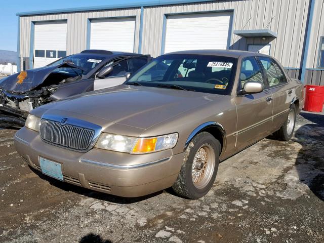 2MEFM75W9YX663454 - 2000 MERCURY GRAND MARQ BEIGE photo 2