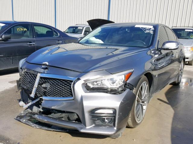 JN1BV7AP8EM670851 - 2014 INFINITI Q50 BASE CHARCOAL photo 2