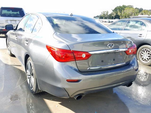 JN1BV7AP8EM670851 - 2014 INFINITI Q50 BASE CHARCOAL photo 3