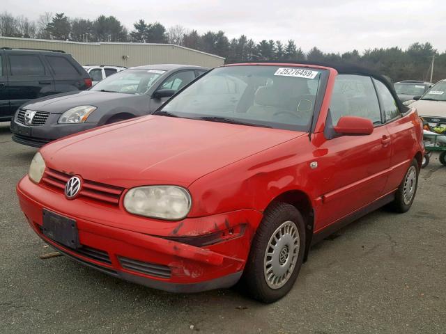 3VWCC21V11M808590 - 2001 VOLKSWAGEN CABRIO GLS RED photo 2