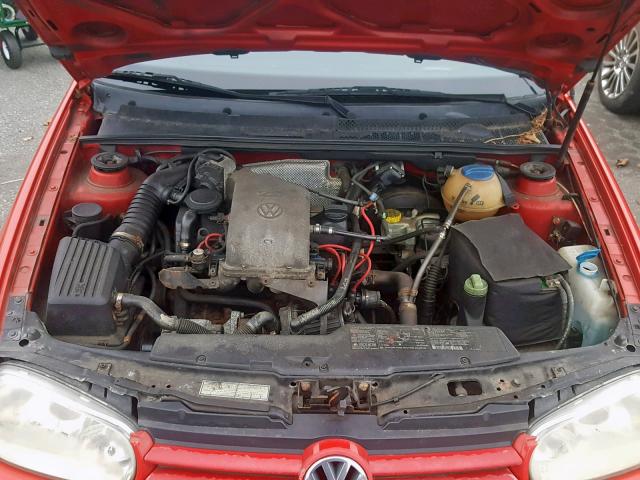 3VWCC21V11M808590 - 2001 VOLKSWAGEN CABRIO GLS RED photo 7