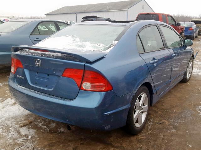 1HGFA16886L021147 - 2006 HONDA CIVIC EX BLUE photo 4