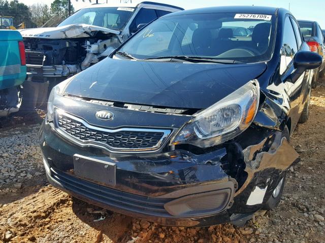 KNADN4A33D6216234 - 2013 KIA RIO EX BLACK photo 2