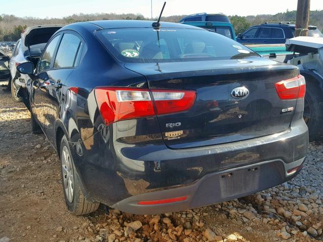 KNADN4A33D6216234 - 2013 KIA RIO EX BLACK photo 3