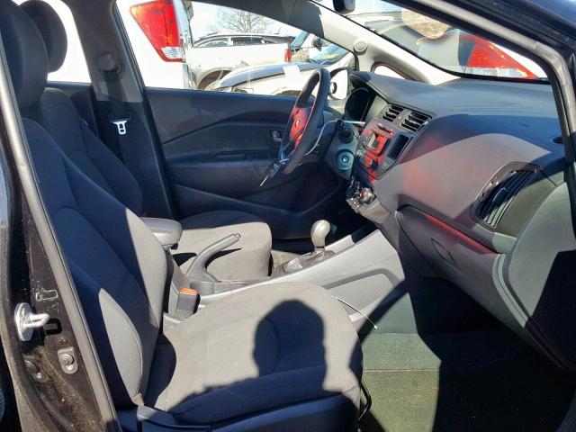 KNADN4A33D6216234 - 2013 KIA RIO EX BLACK photo 5