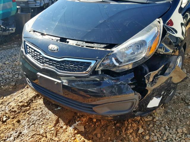 KNADN4A33D6216234 - 2013 KIA RIO EX BLACK photo 9