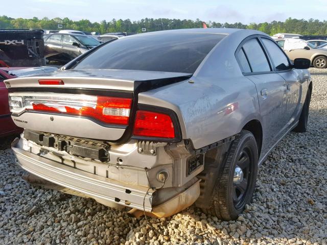 2C3CDXAT1DH592677 - 2013 DODGE CHARGER PO SILVER photo 4