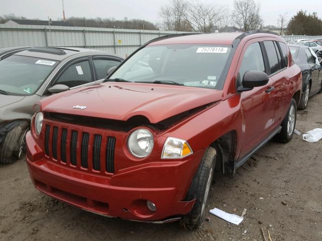 1J8FT470X7D265941 - 2007 JEEP COMPASS RED photo 2