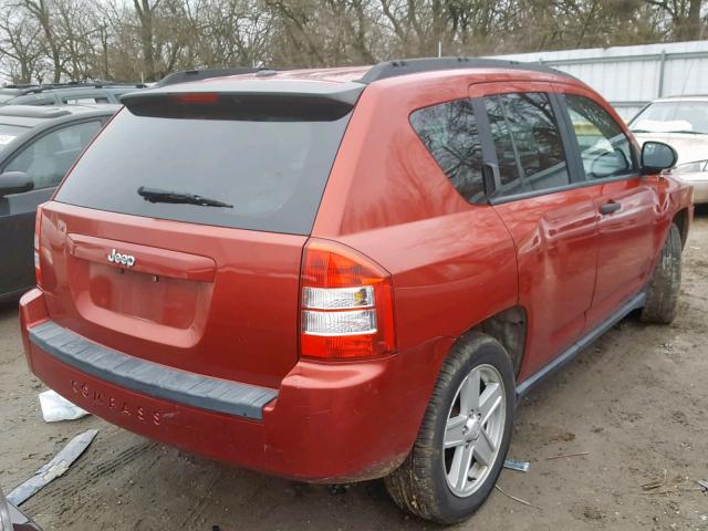 1J8FT470X7D265941 - 2007 JEEP COMPASS RED photo 4