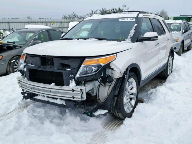 1FMHK8F81BGA51778 - 2011 FORD EXPLORER L WHITE photo 2