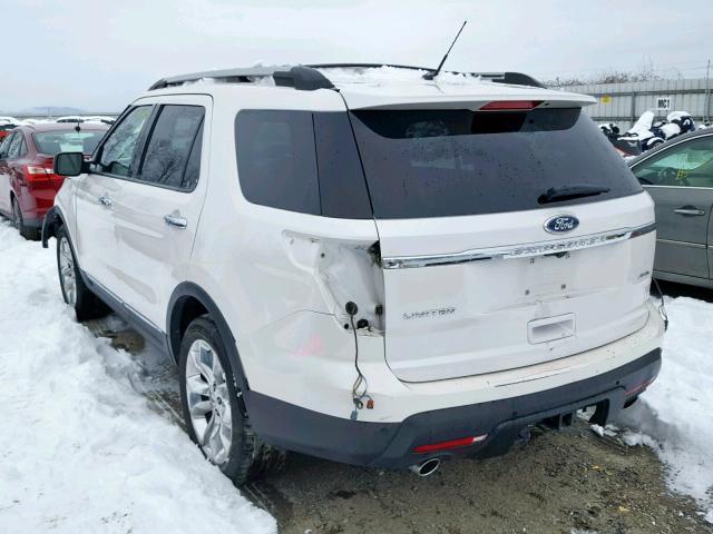 1FMHK8F81BGA51778 - 2011 FORD EXPLORER L WHITE photo 3