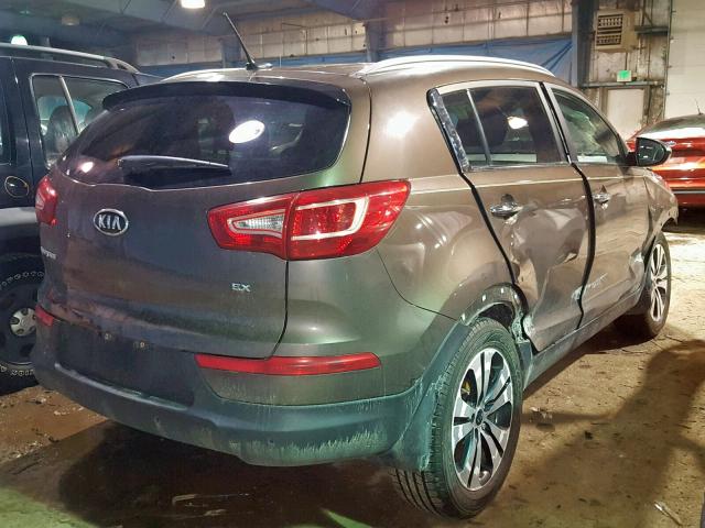 KNDPC3A24C7191120 - 2012 KIA SPORTAGE E BROWN photo 4