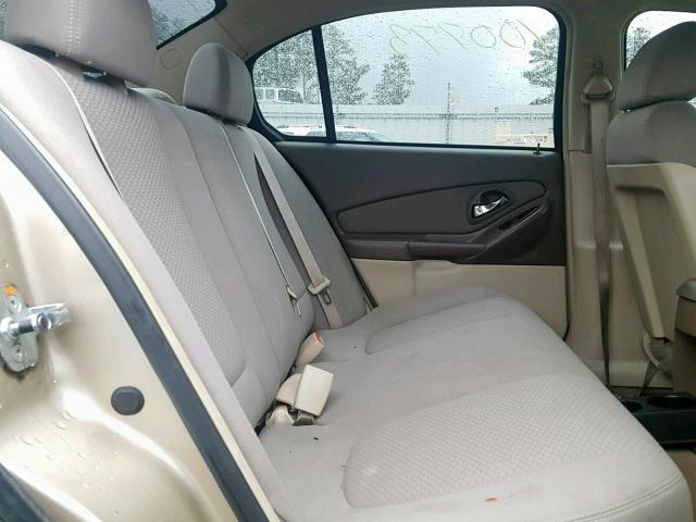 1G1ZS58F47F312491 - 2007 CHEVROLET MALIBU LS GOLD photo 6