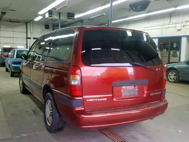 1GNDX03E3YD128099 - 2000 CHEVROLET VENTURE MAROON photo 3