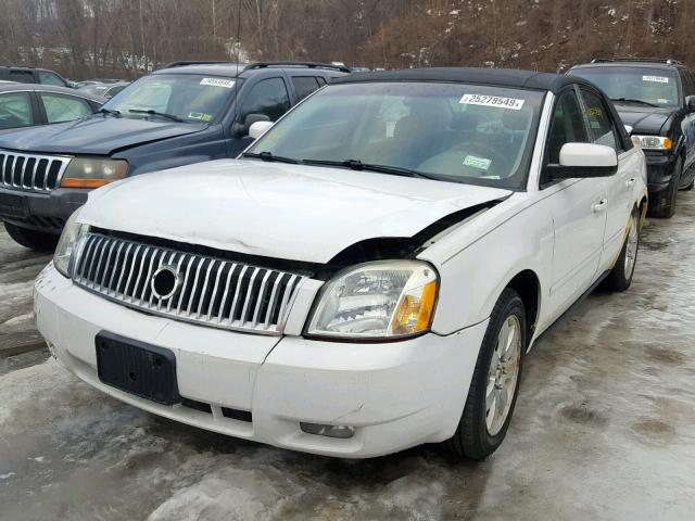 1MEFM40105G602568 - 2005 MERCURY MONTEGO LU WHITE photo 2