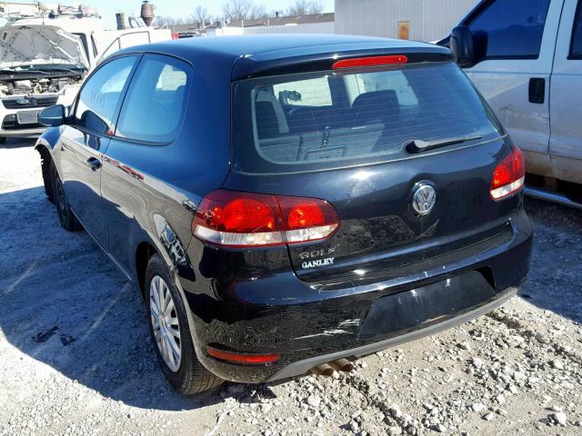 WVWBB7AJ7BW247339 - 2011 VOLKSWAGEN GOLF BLACK photo 3