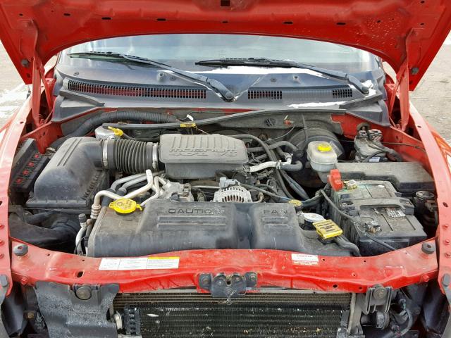 1D7HG38N44S720935 - 2004 DODGE DAKOTA QUA RED photo 7