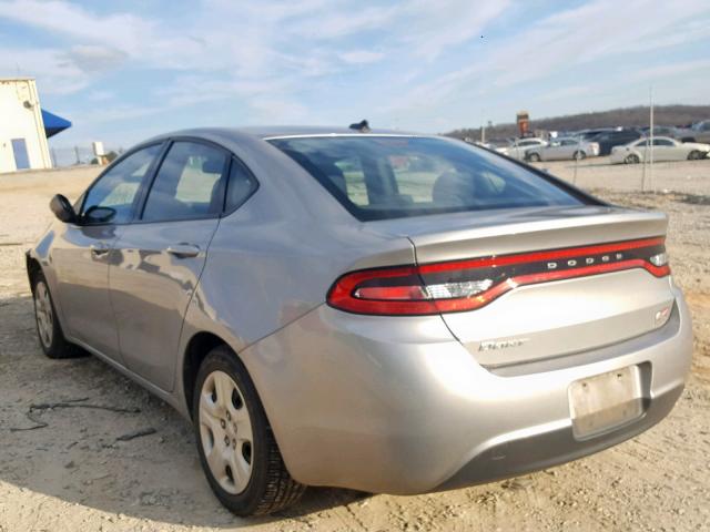 1C3CDFAA4FD252285 - 2015 DODGE DART SE SILVER photo 3