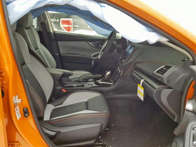 JF2GTANC3KH216686 - 2019 SUBARU CROSSTREK ORANGE photo 5