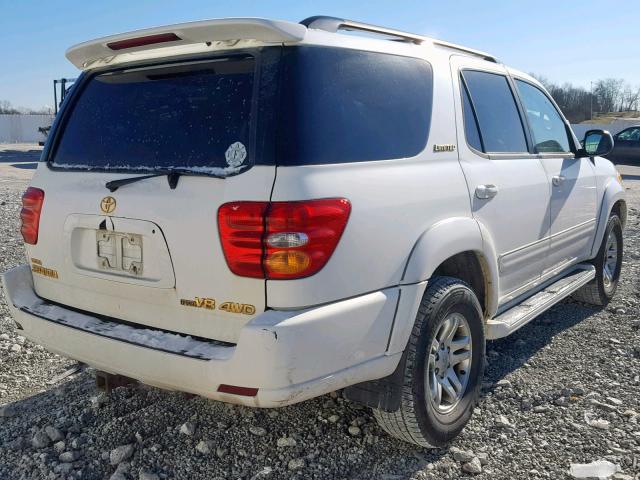 5TDBT48A23S159480 - 2003 TOYOTA SEQUOIA LI WHITE photo 4