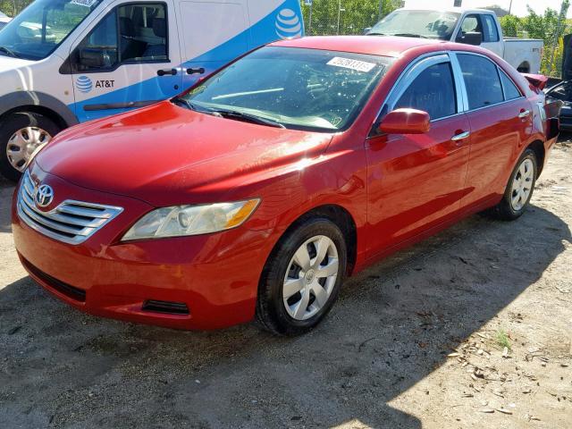 4T1BE46K27U124568 - 2007 TOYOTA CAMRY RED photo 2
