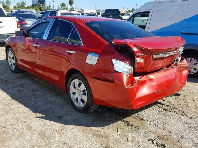 4T1BE46K27U124568 - 2007 TOYOTA CAMRY RED photo 3