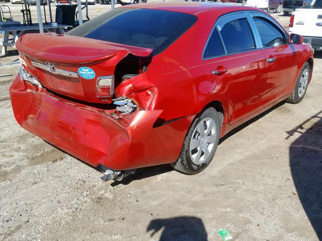 4T1BE46K27U124568 - 2007 TOYOTA CAMRY RED photo 4