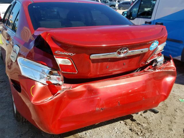 4T1BE46K27U124568 - 2007 TOYOTA CAMRY RED photo 9