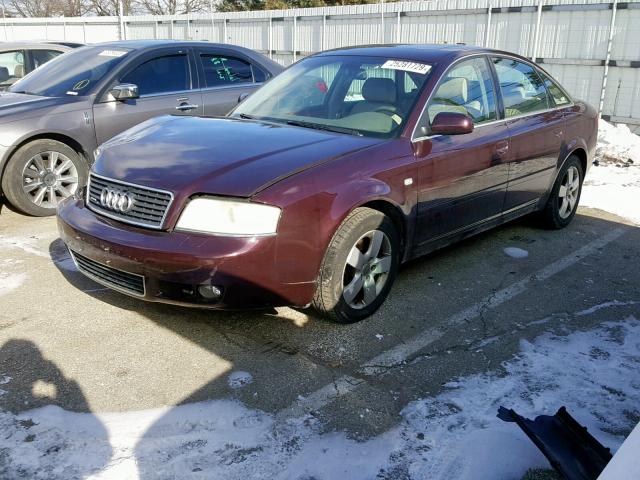 WAULT64B94N025987 - 2004 AUDI A6 3.0 QUA BURGUNDY photo 2